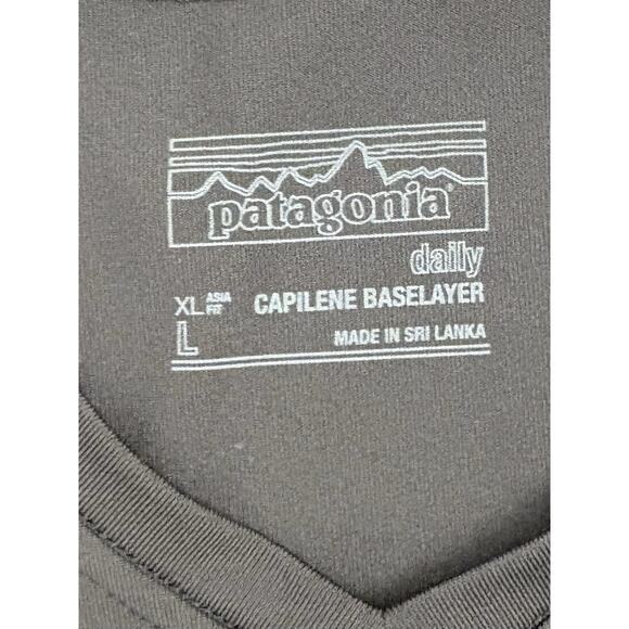 Patagonia Daily Capilene Baselayer Long Sleeve Shirt Black Large - Picture 2 of 4